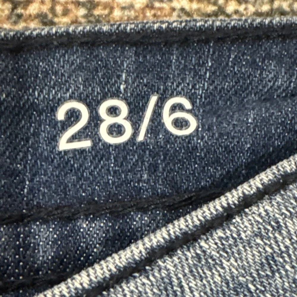 A.N.A Womens Jeans 28/6 Blue Straight Mid Rise Medium Wash Denim Solid 5 Pockets
